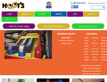 Tablet Screenshot of hootspartyzone.com